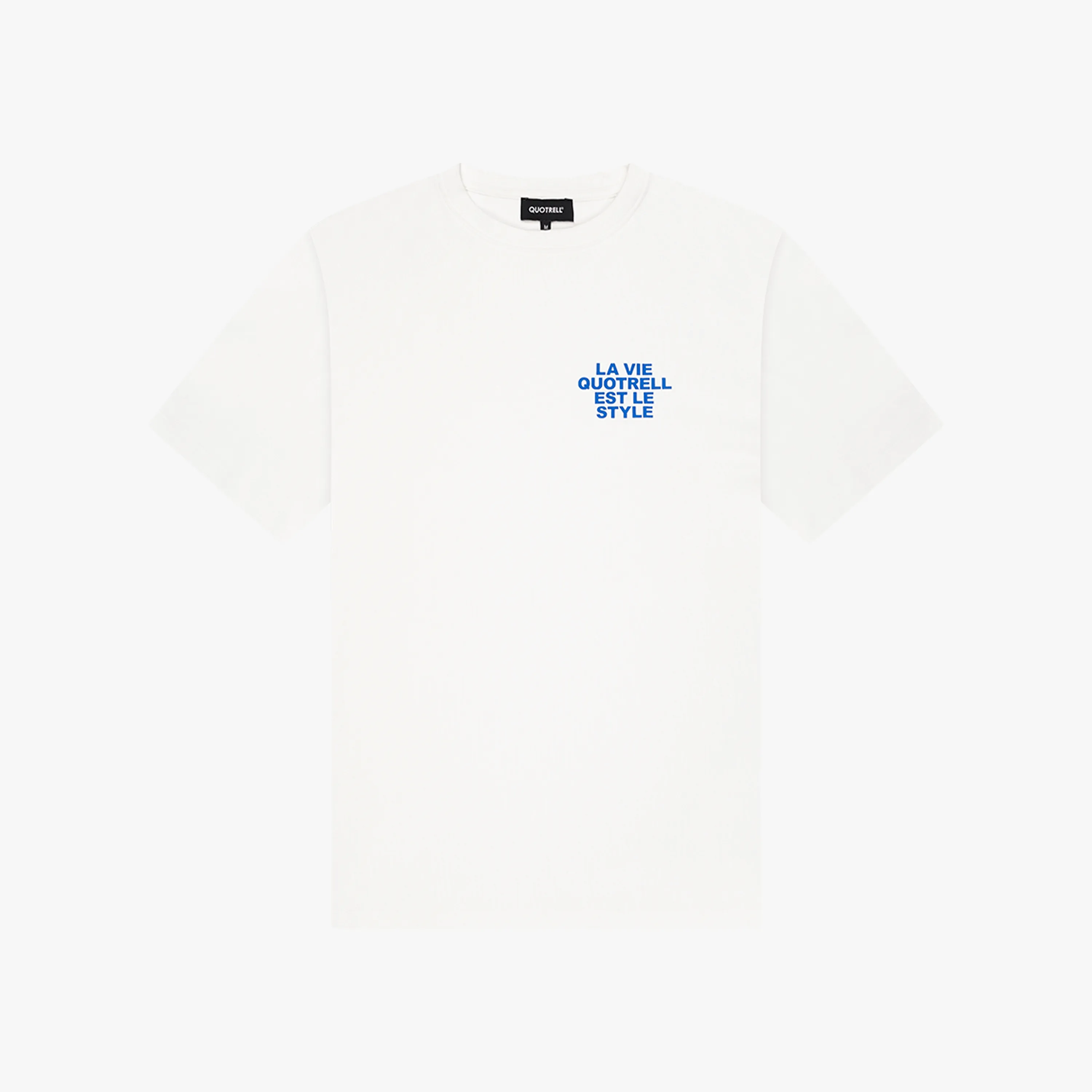 LA VIE T-SHIRT | WHITE/COBALT
