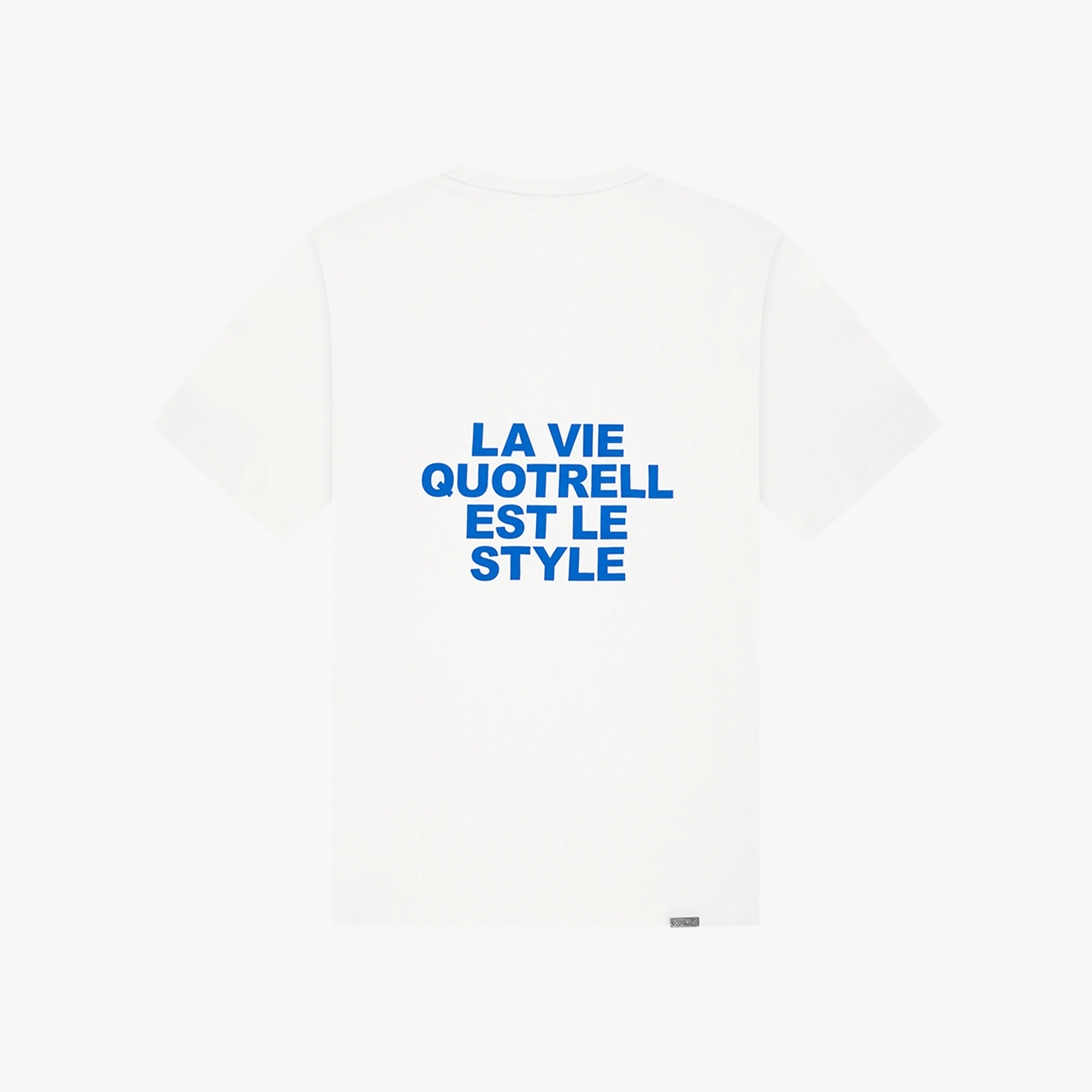 LA VIE T-SHIRT | WHITE/COBALT