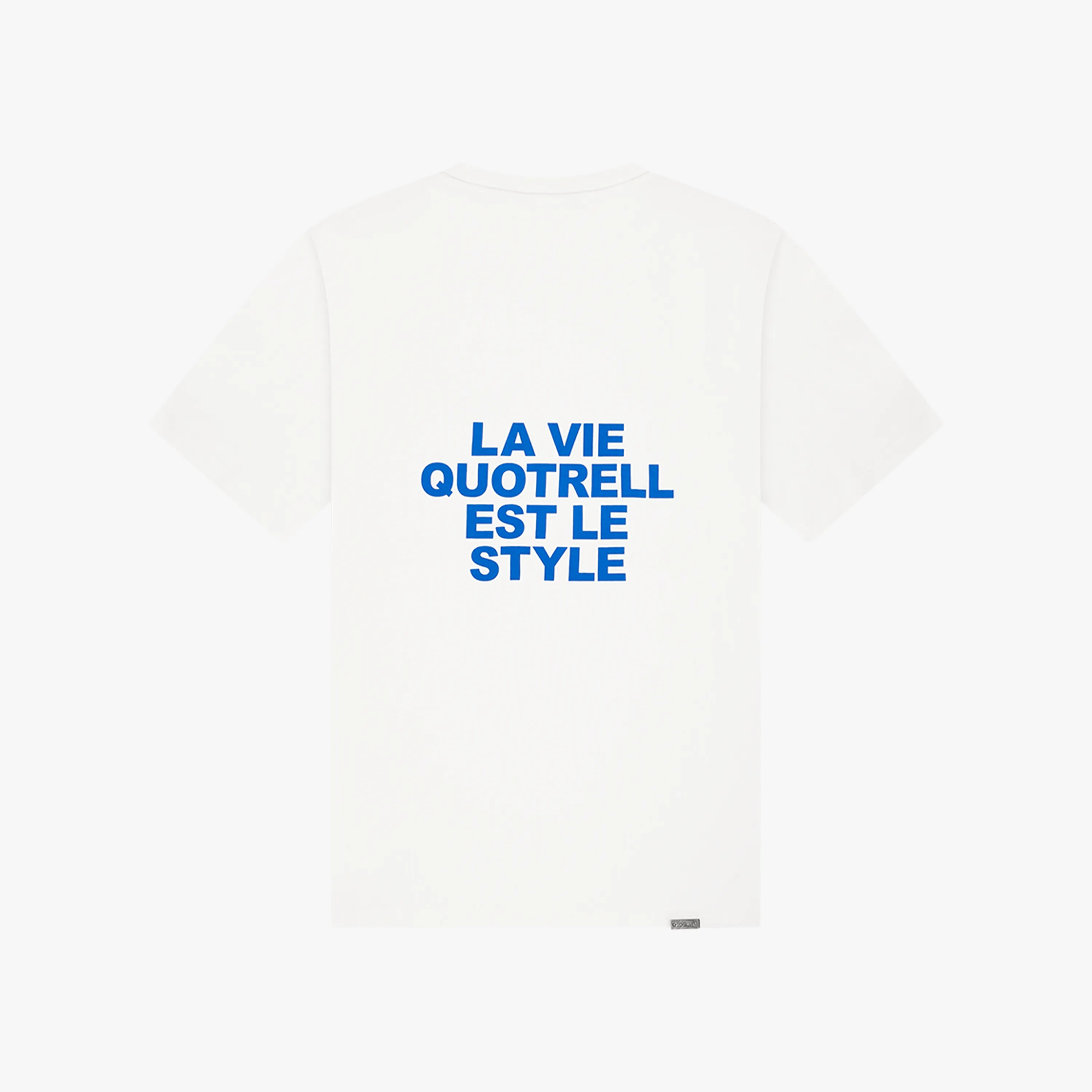 LA VIE T-SHIRT | WHITE/COBALT