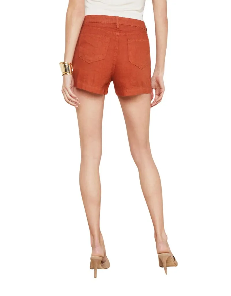 L'agence Gina High Rise Shorts in Sienna