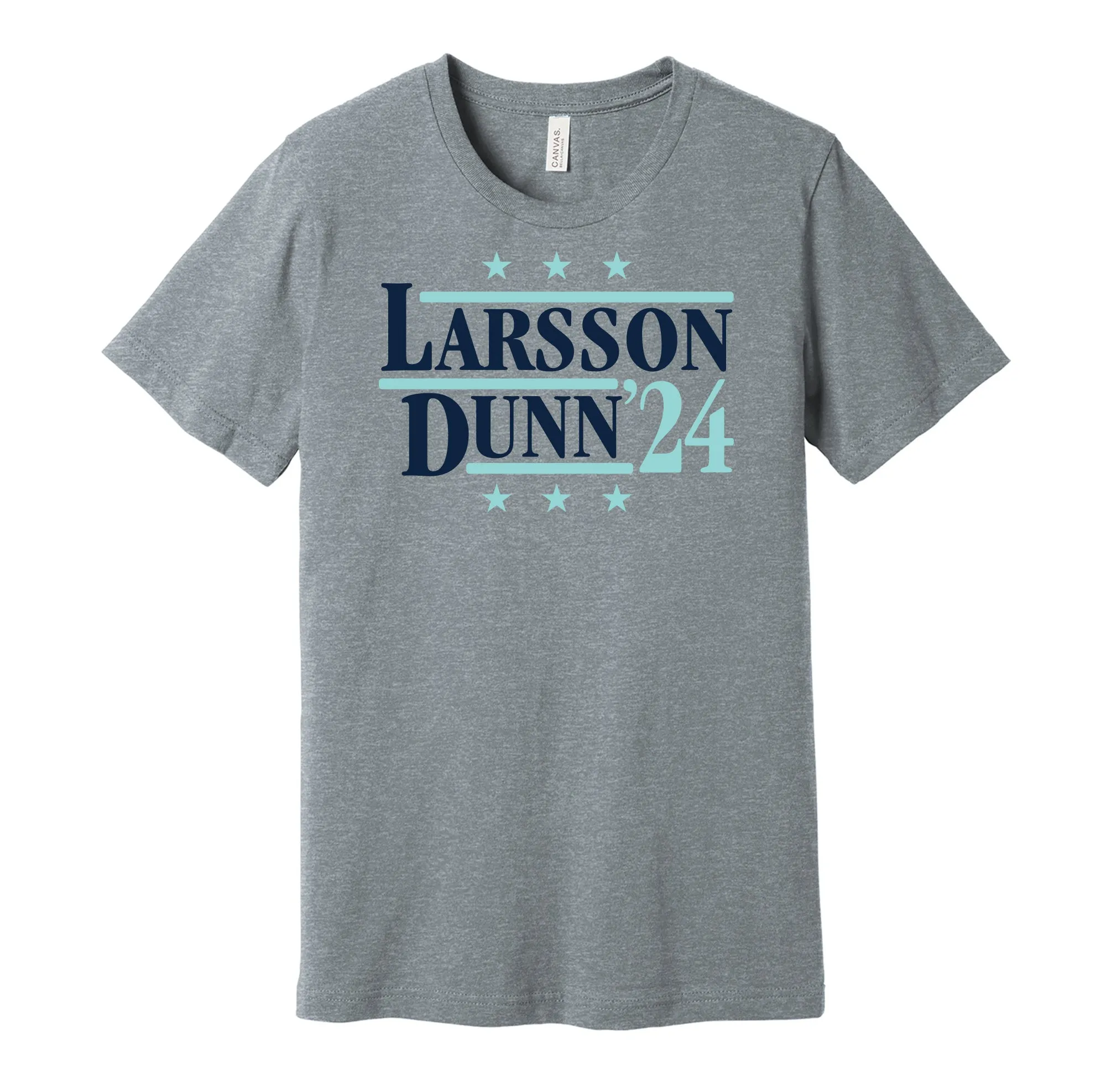 Larrson & Dunn '24 - Seattle Hockey Political Campaign Parody T-Shirt - Hyper Than Hype Shirts