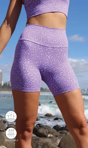 Lavender Star Dust Body Luxe Midi Shorts