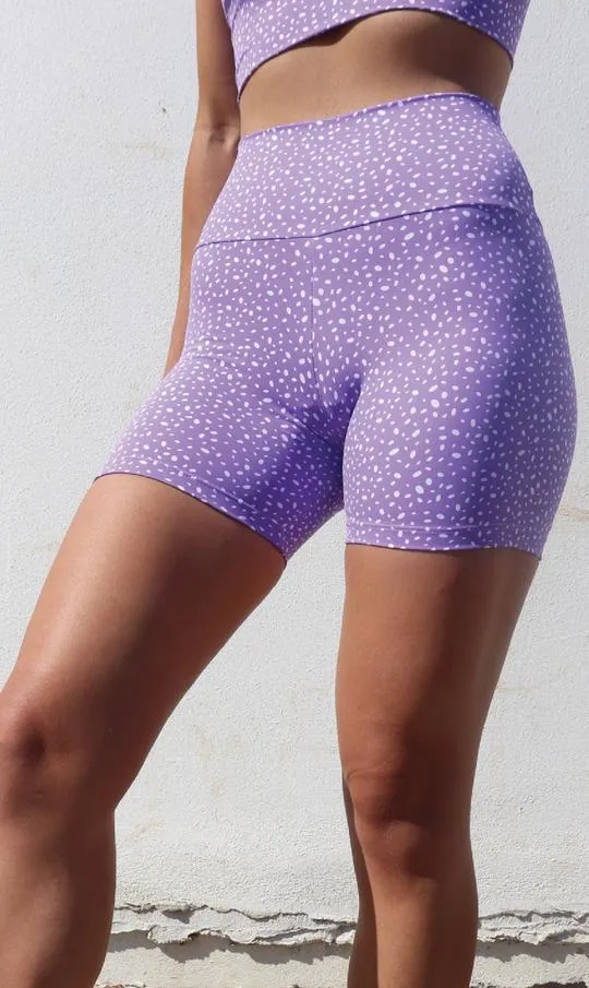 Lavender Star Dust Body Luxe Midi Shorts