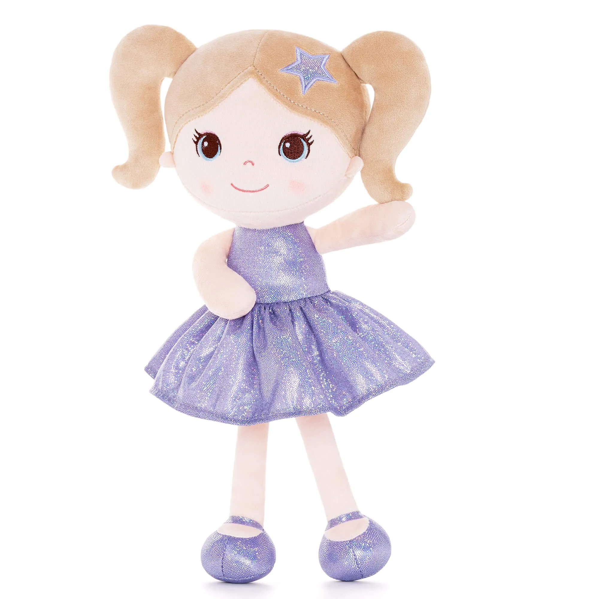 Lazadagifts 12-inch Personalized Fashion Girls Stars Glitter Girls Purple