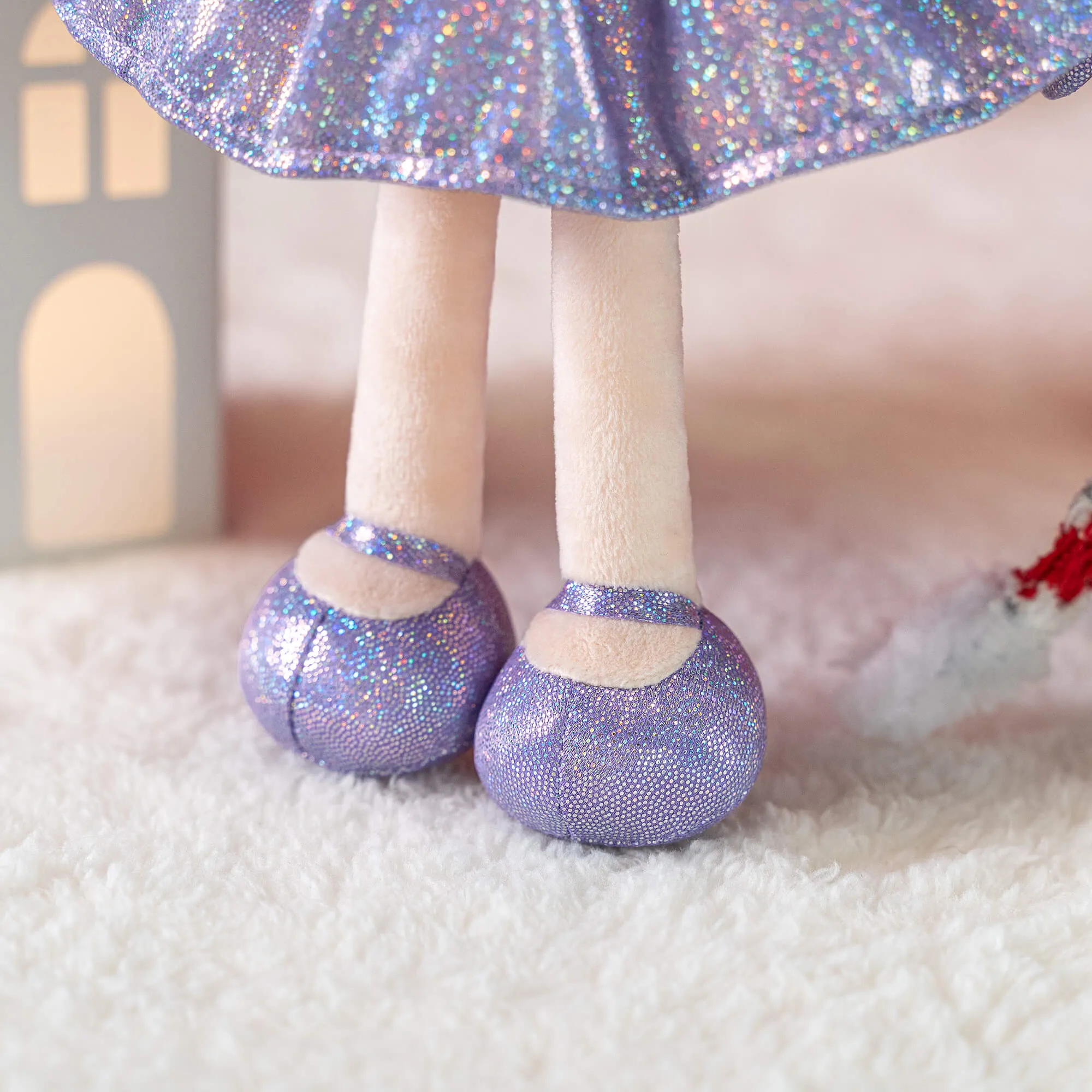 Lazadagifts 12-inch Personalized Fashion Girls Stars Glitter Girls Purple