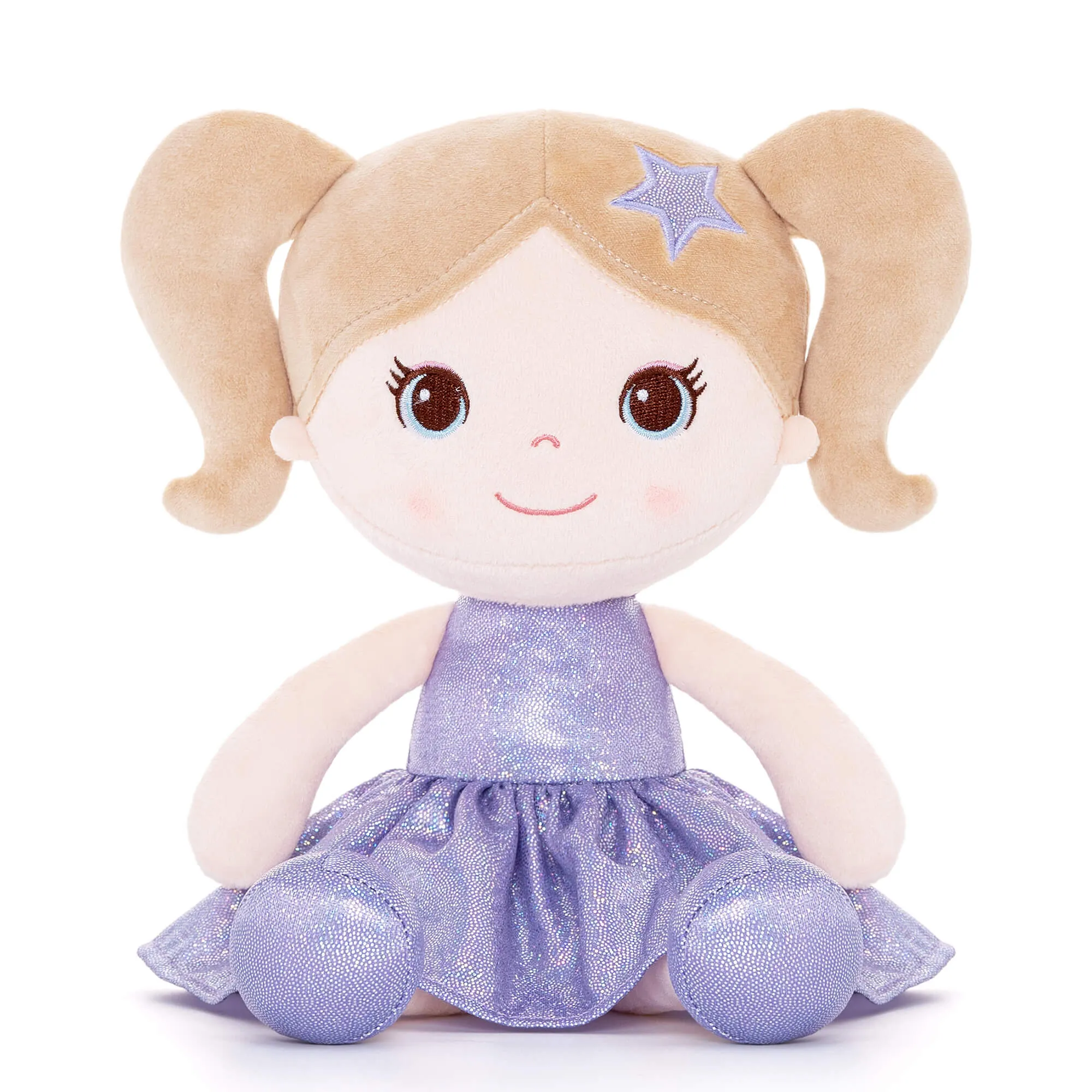 Lazadagifts 12-inch Personalized Fashion Girls Stars Glitter Girls Purple