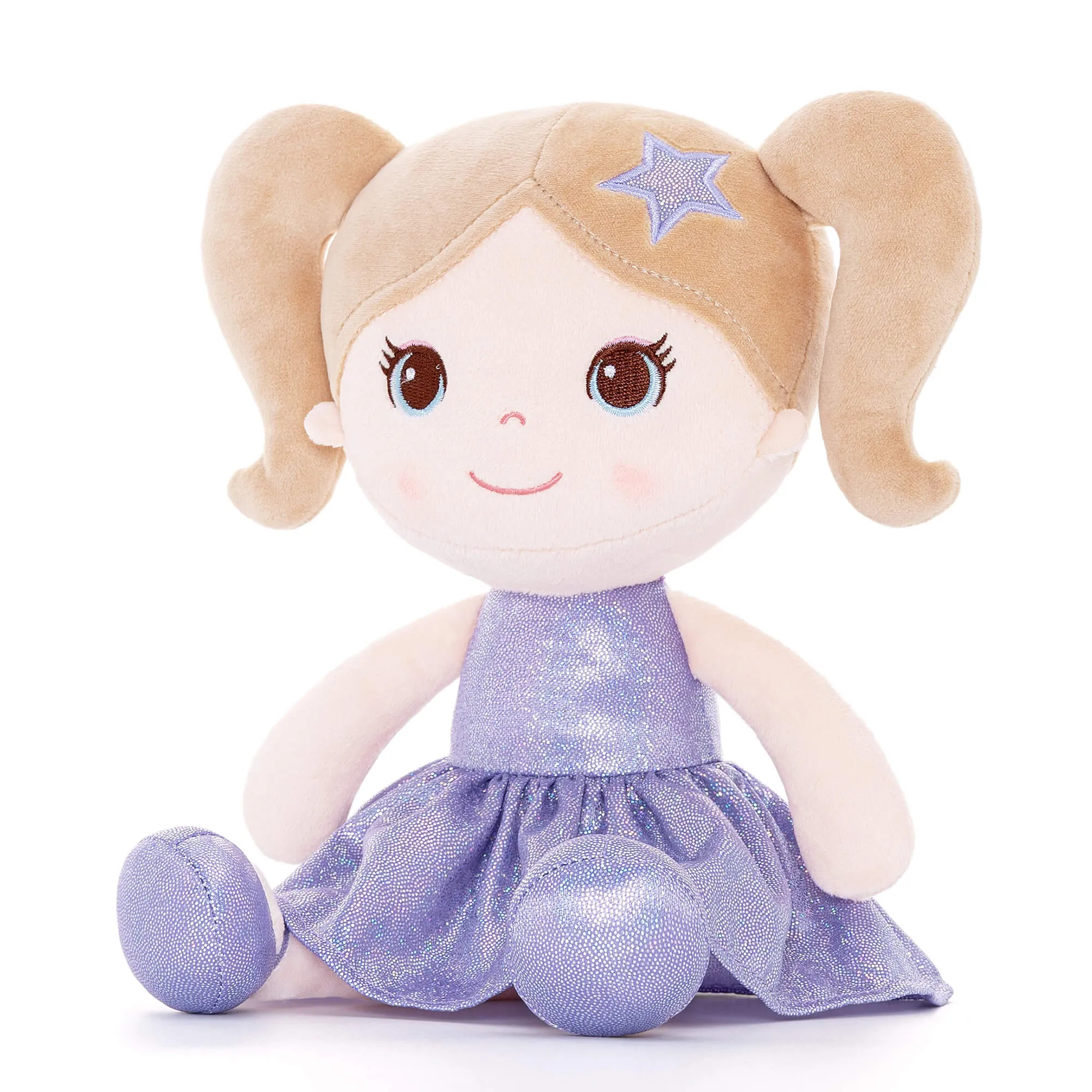Lazadagifts 12-inch Personalized Fashion Girls Stars Glitter Girls Purple