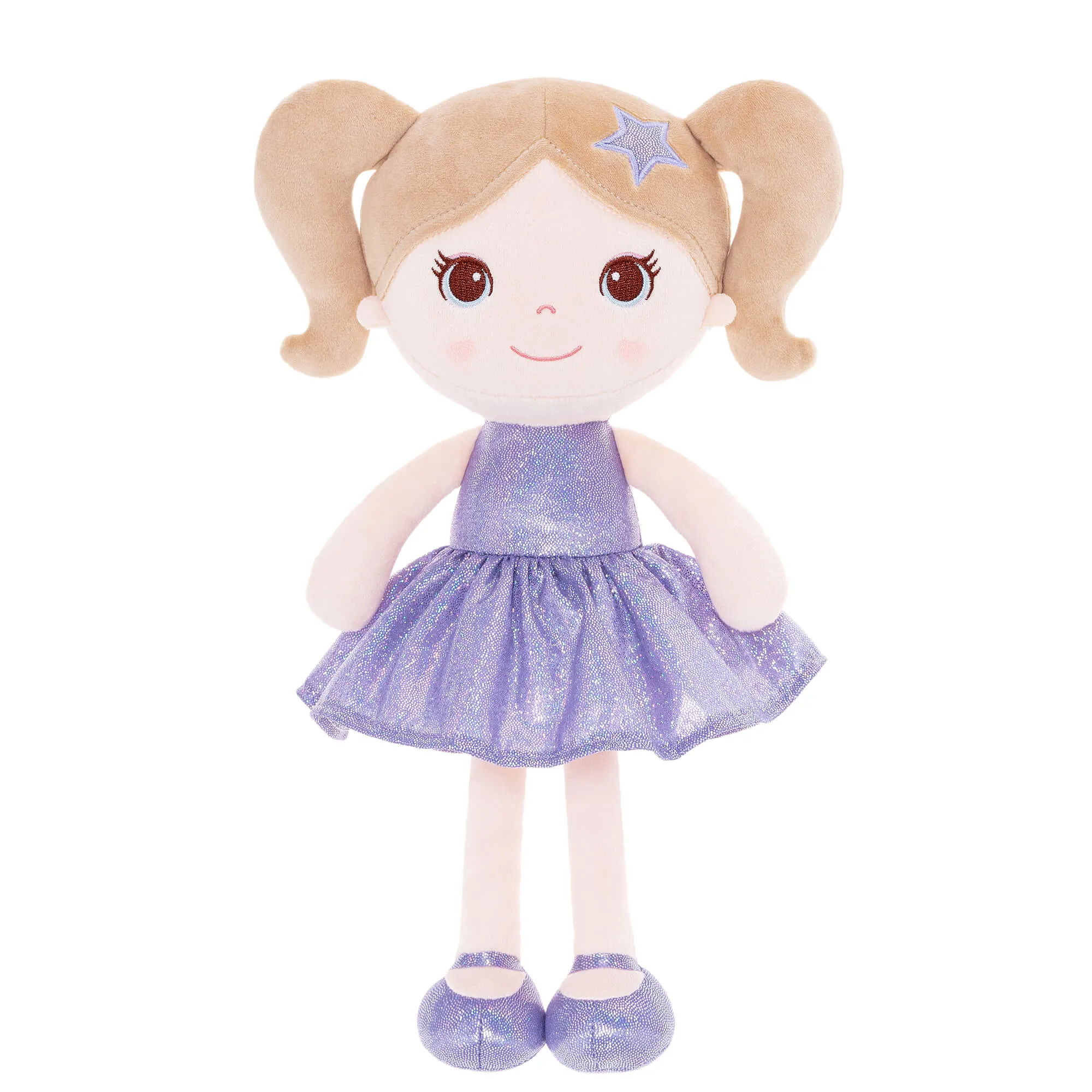 Lazadagifts 12-inch Personalized Fashion Girls Stars Glitter Girls Purple