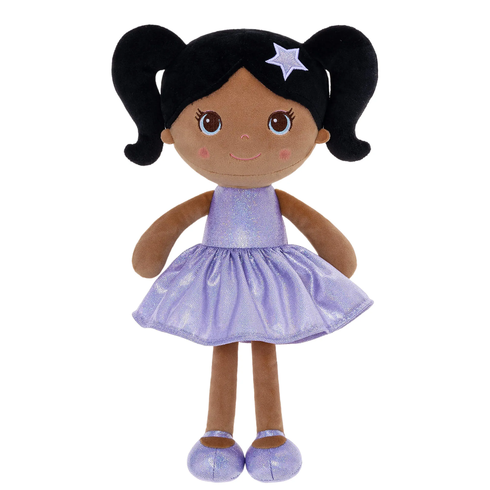 Lazadagifts 12-inch Personalized Fashion Girls Stars Glitter Girls Tanned Purple