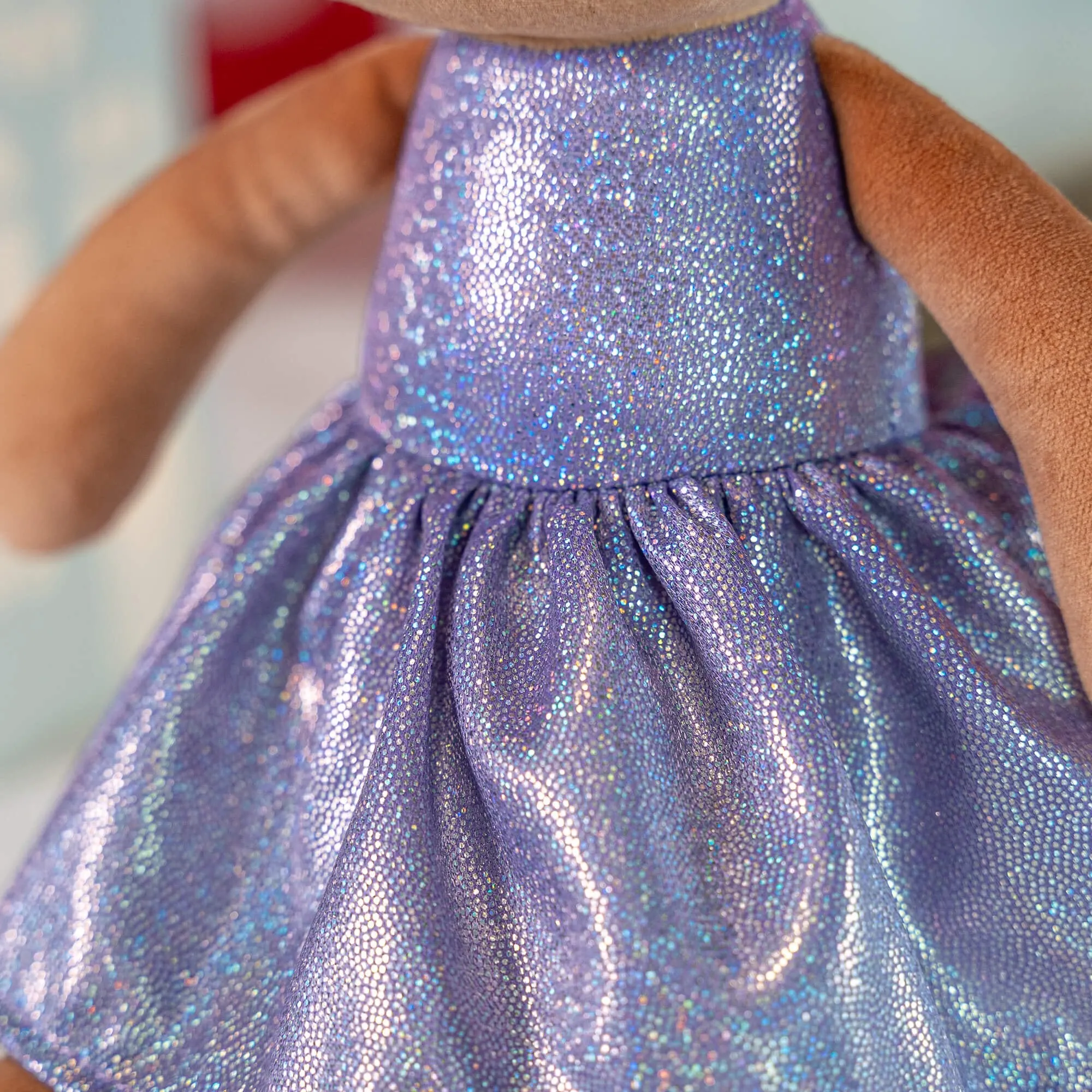 Lazadagifts 12-inch Personalized Fashion Girls Stars Glitter Girls Tanned Purple
