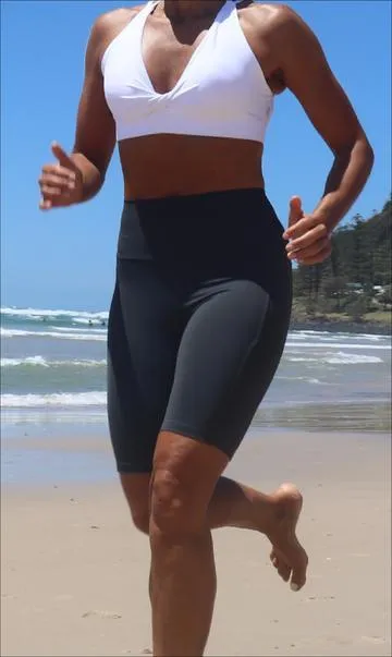 Liquorice Body Luxe Biker Shorts with Pockets