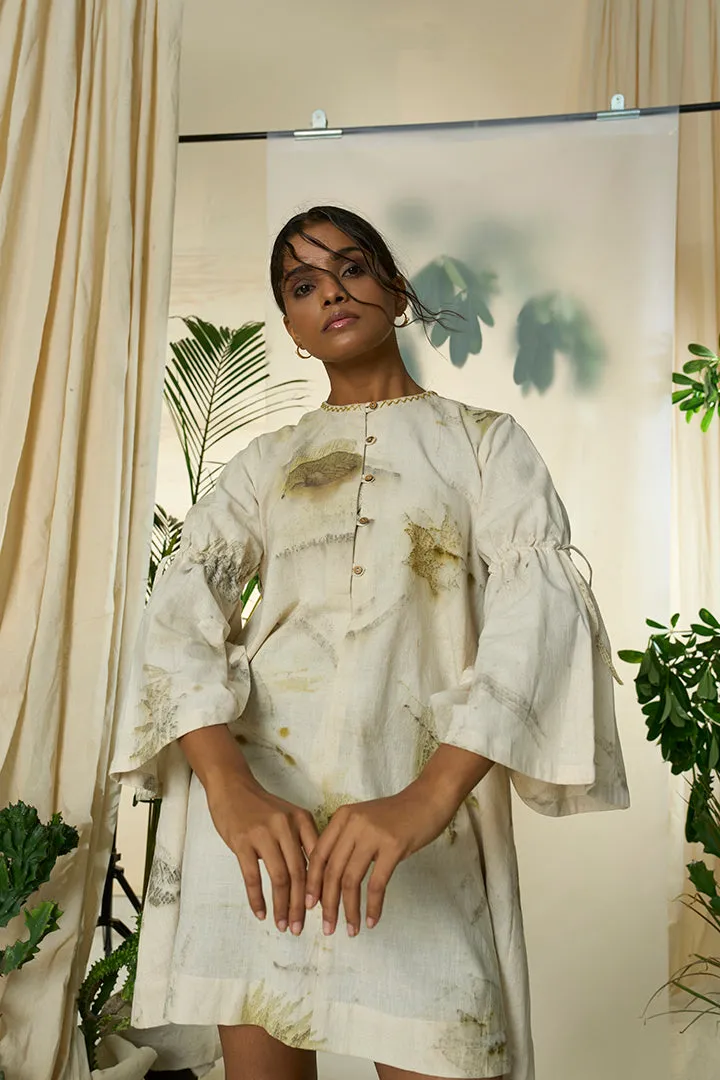 Live Leafy Khadi Bell Dress