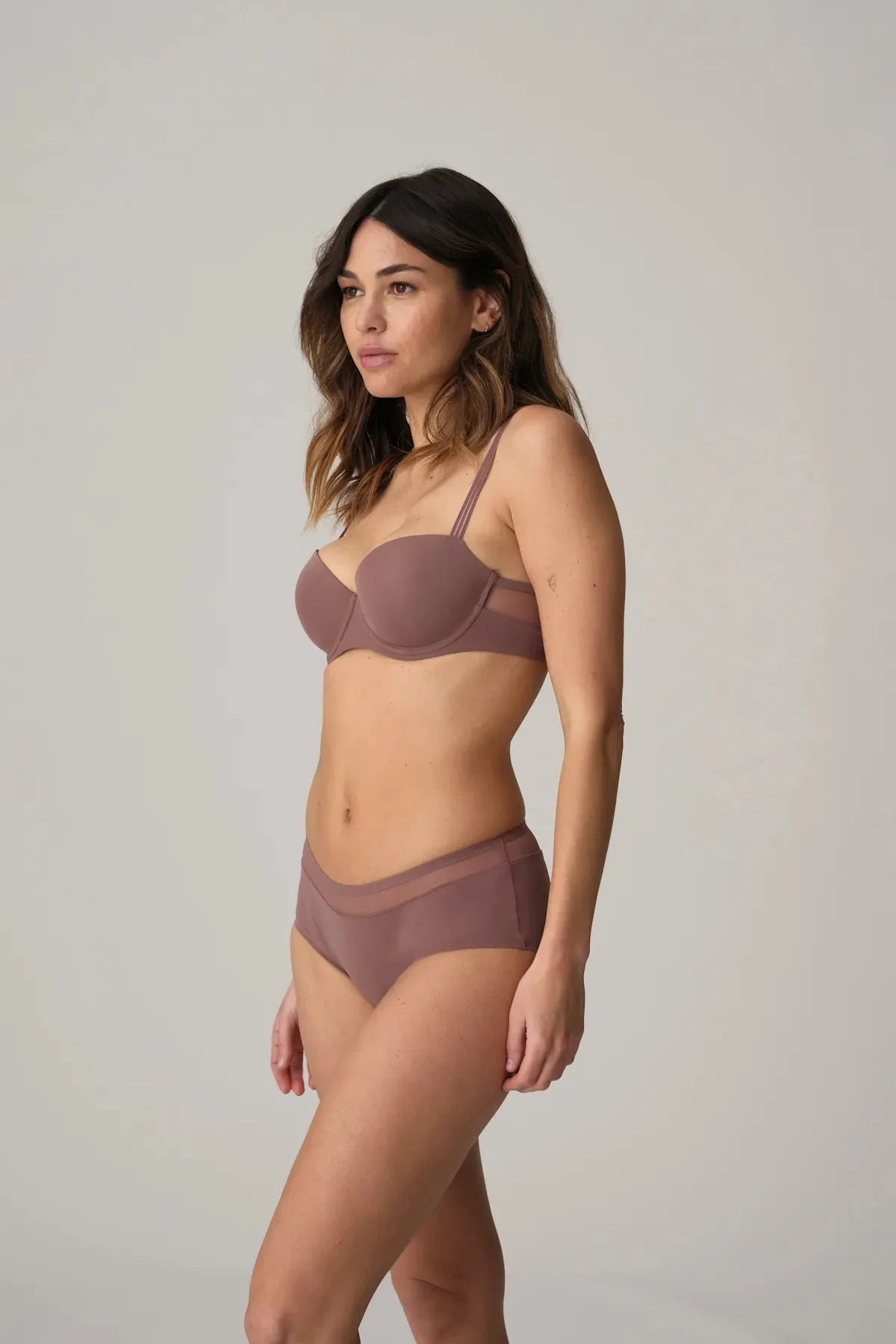Louie Shorts In Satin Taupe - Marie Jo