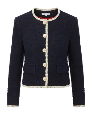 Mabel Collarless Tweed Jacket