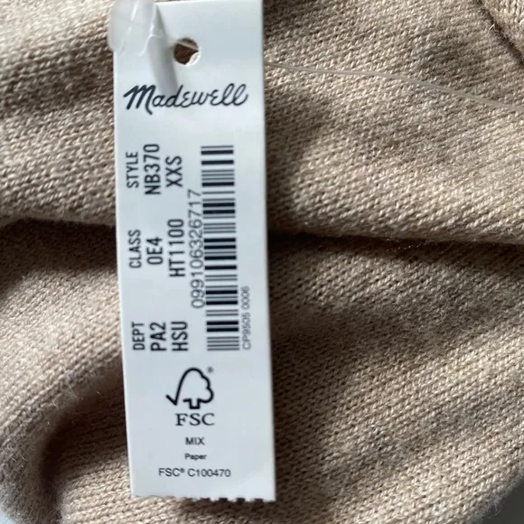 Madewell Brookhaven Turtleneck Sweater size XXS