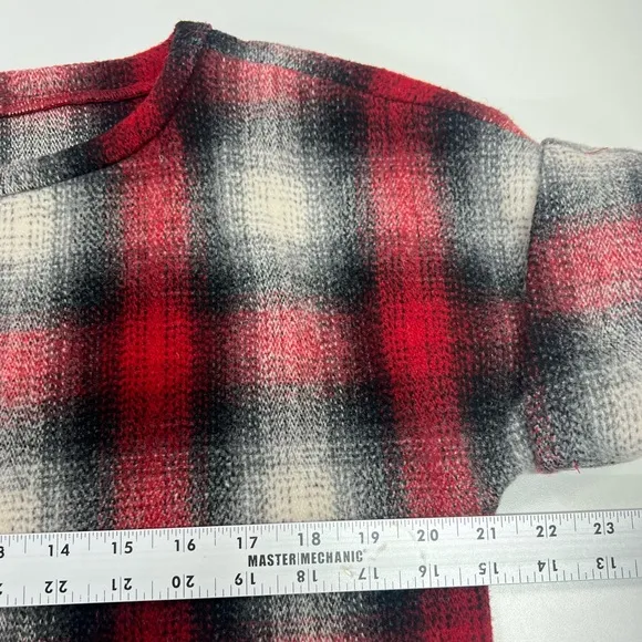 Maje Jaxine Wool Dress Jumper Red Tartan Plaid Size US Small