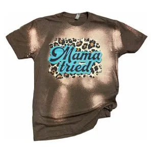 Mama tried acid washed tee