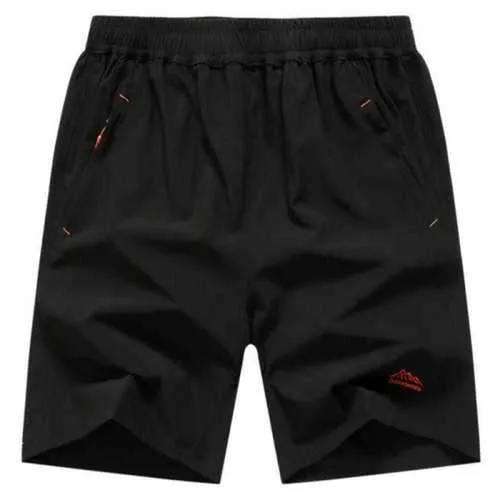Men's Plus Size Outdoor Fast Drying Summer Sports Shorts - Black 5xl
