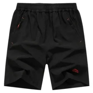 Men's Plus Size Outdoor Fast Drying Summer Sports Shorts - Black 5xl