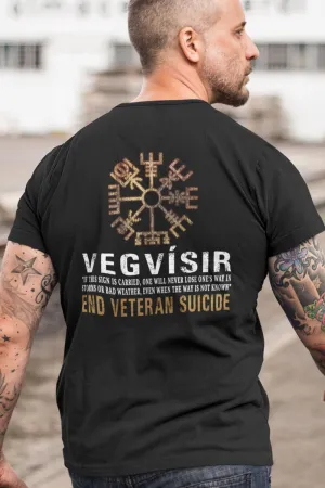 Men's T-Shirt - The Vegvisir - End Veteran Suicide (Made in the U.S.A.)