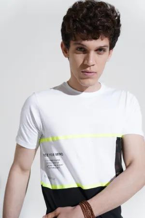 Men's White & Black T-Shirt