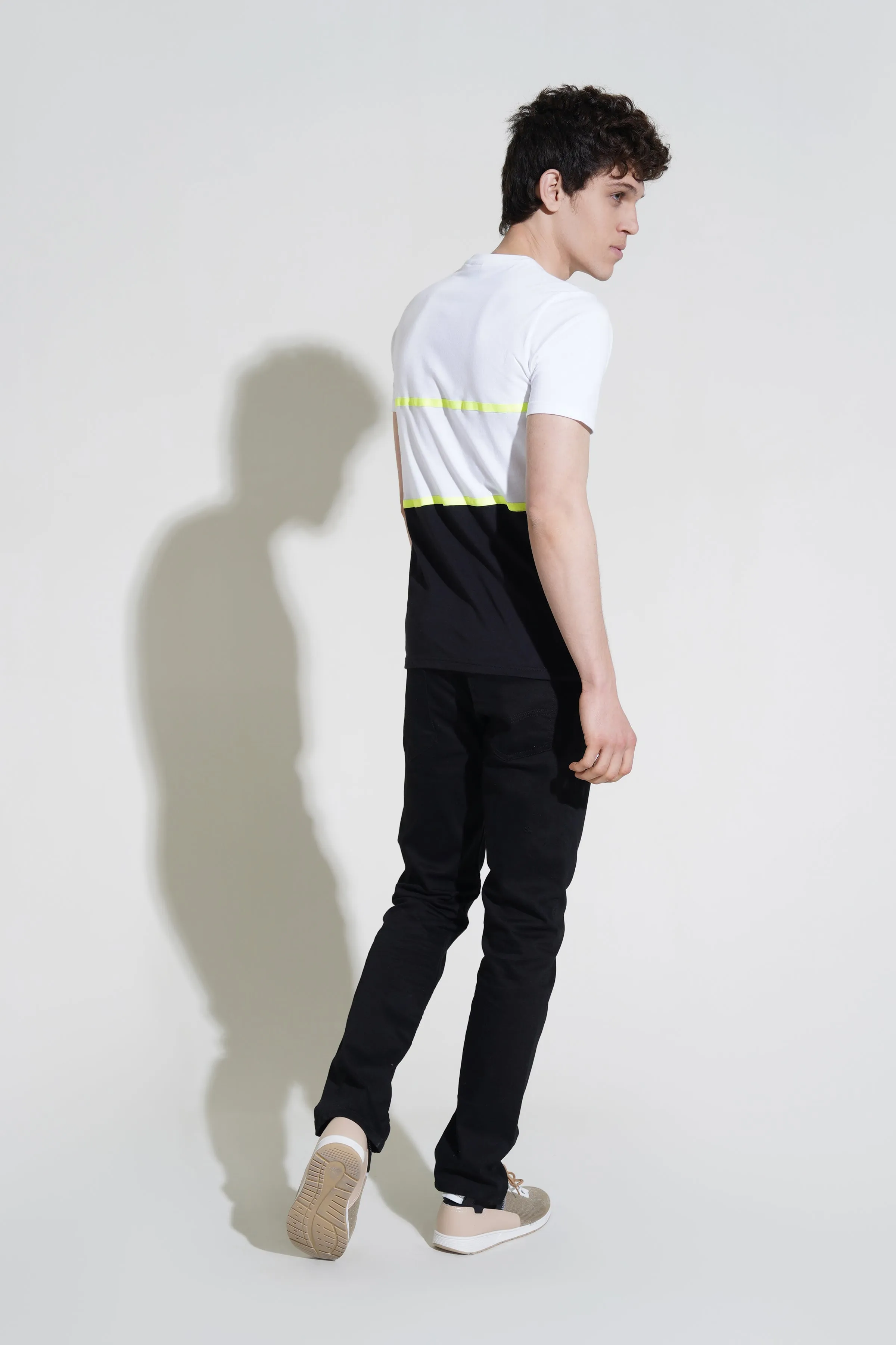 Men's White & Black T-Shirt
