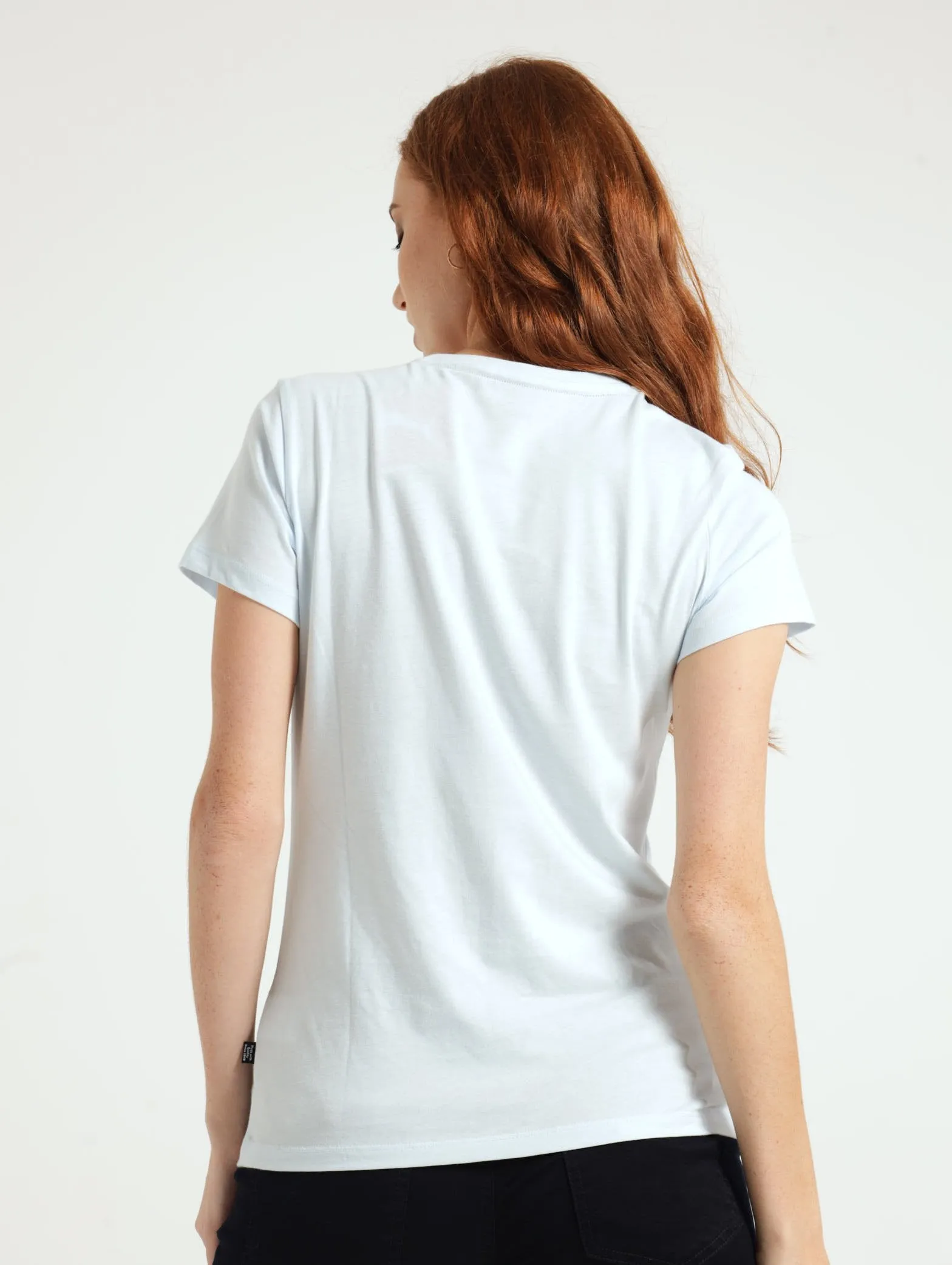 Metallic Logo Tee - Light Blue
