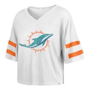MIAMI DOLPHINS GRIDIRON PREMIER '47 SCOUT CROP TEE WOMENS