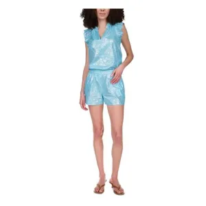 MICHAEL MICHAEL KORS Womens Turquoise Pull-on Elastic Waist Shorts Shorts XS