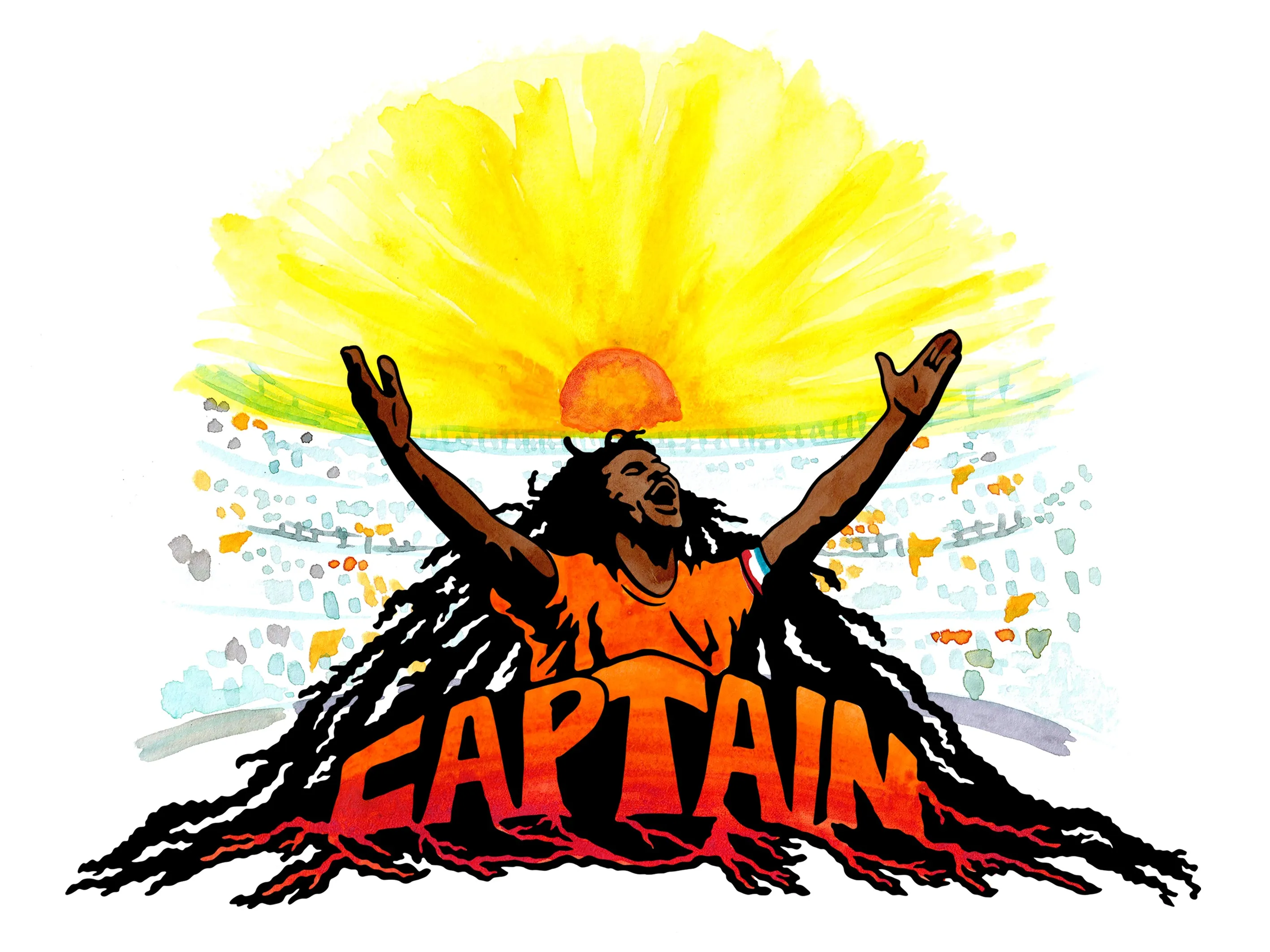MIDFLD x CITY BOYS FC "Captain" Tee - Yellow