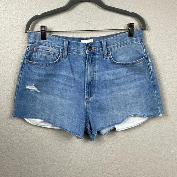 New Favorite Daughter Juni High Rise Shorts Floral Daisy Sunflower Sz 31