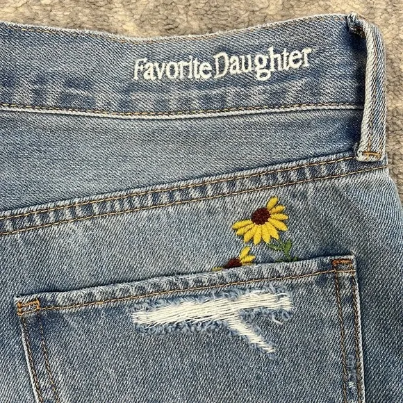 New Favorite Daughter Juni High Rise Shorts Floral Daisy Sunflower Sz 31