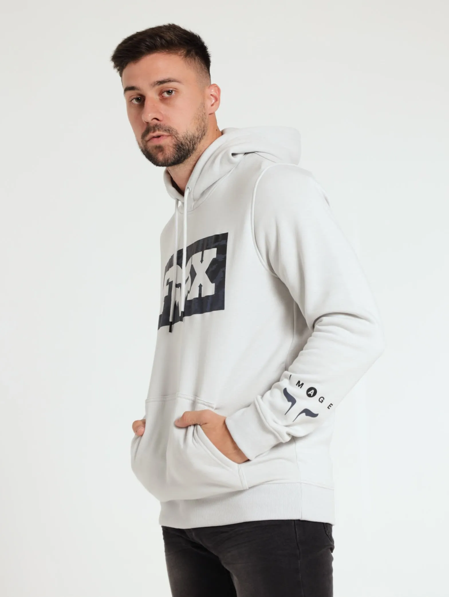 Nuklr Pullover Hoody - Light Grey