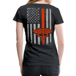 Nurse Flag Orange Women’s Premium T-Shirt (CK1598)