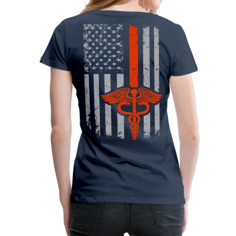 Nurse Flag Orange Women’s Premium T-Shirt (CK1598)