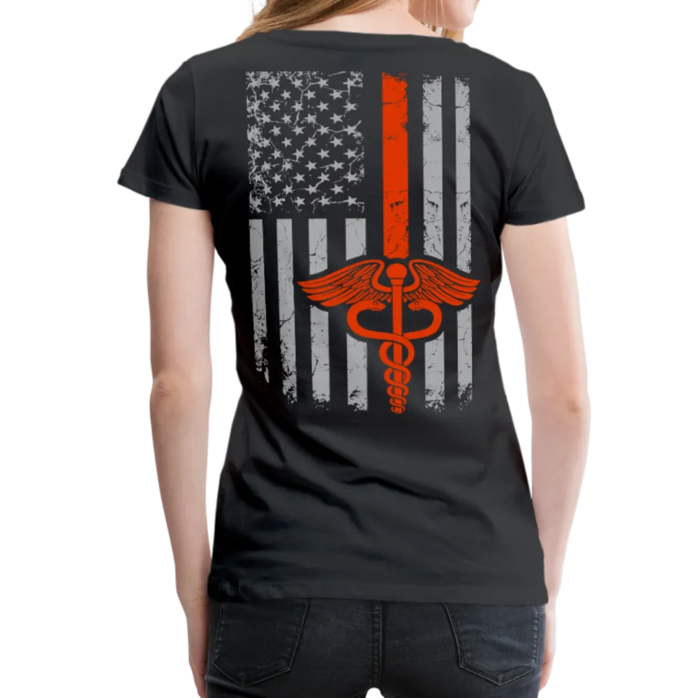 Nurse Flag Orange Women’s Premium T-Shirt (CK1598)