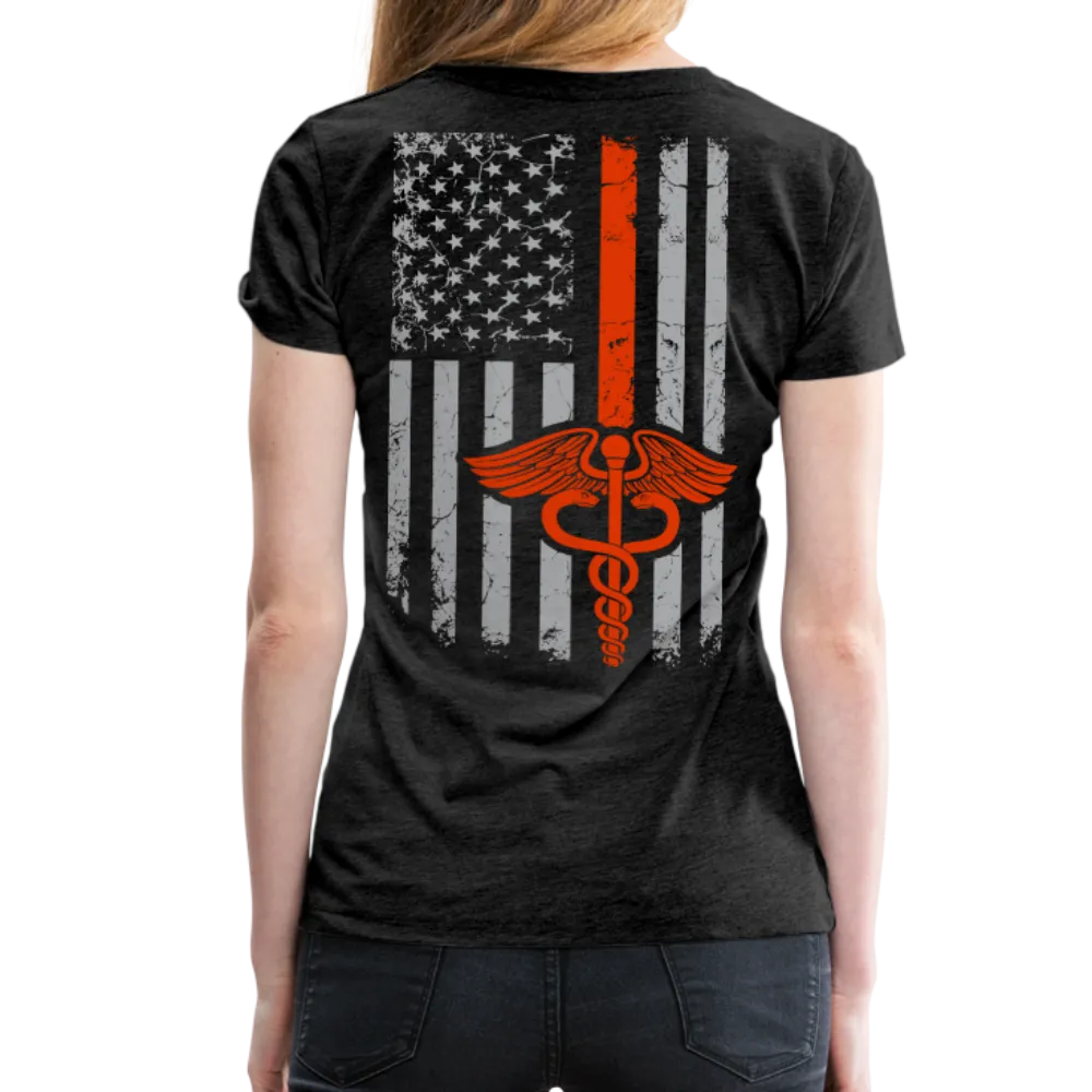 Nurse Flag Orange Women’s Premium T-Shirt (CK1598)