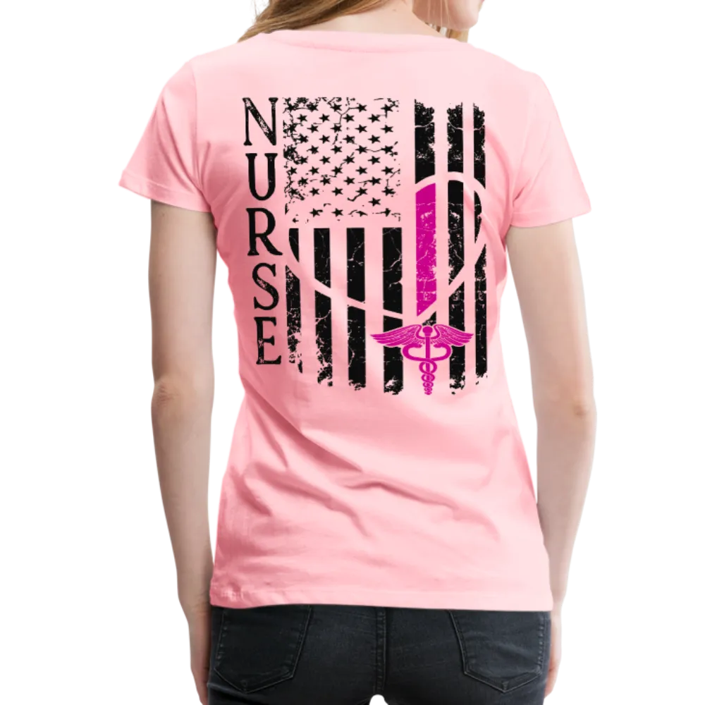 Nurse Flag Women’s Premium T-Shirt (CK1213) Updated 