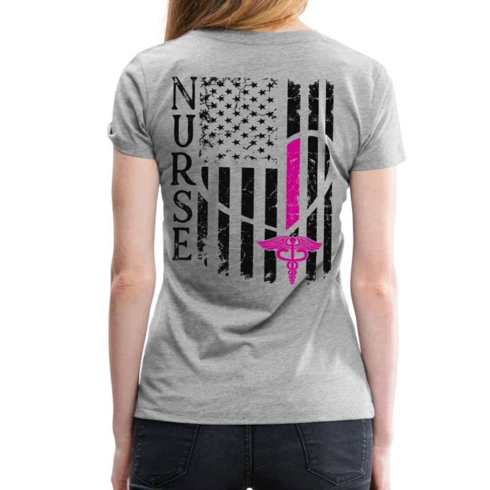 Nurse Flag Women’s Premium T-Shirt (CK1213) Updated 