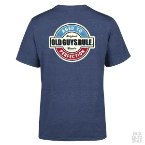 OLD GUYS RULE 'AGED TO PERFECTION III' T-SHIRT - HEATHER NAVY