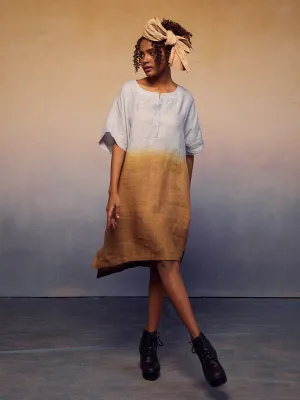 Ombre Block Dress Blue Cocoa