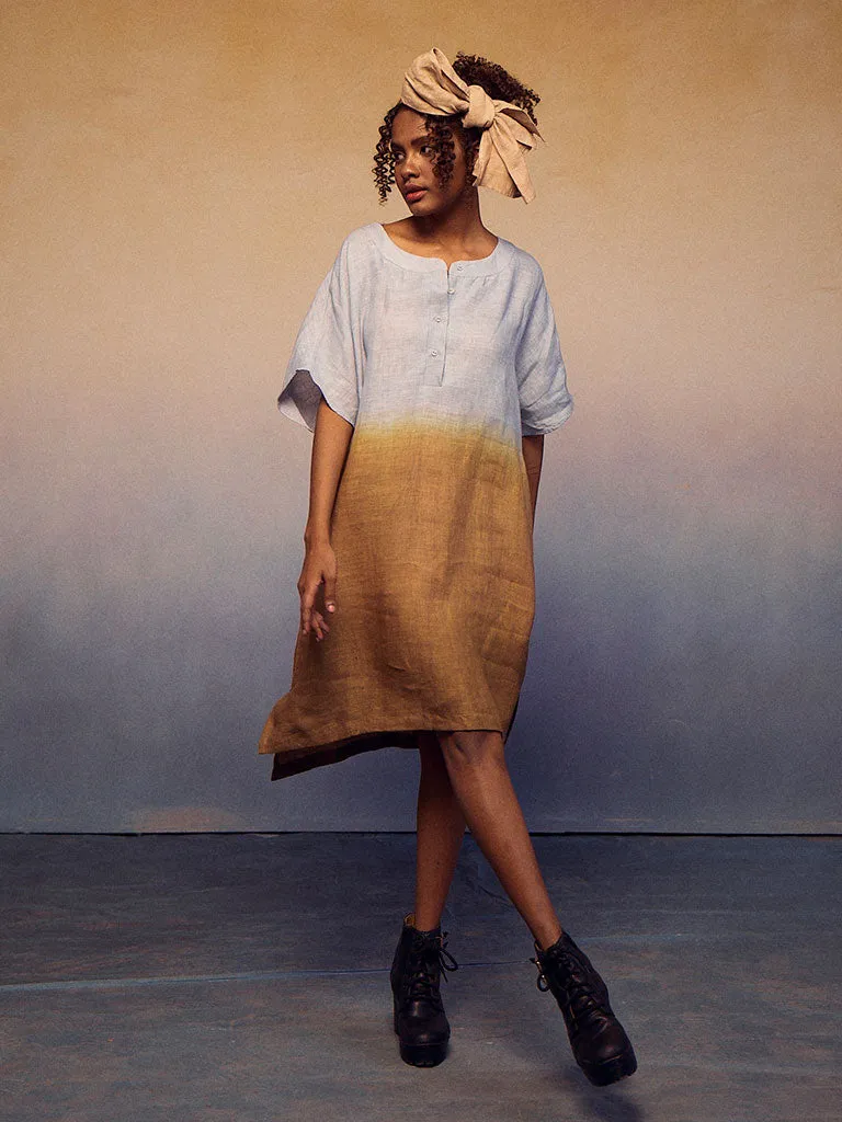Ombre Block Dress Blue Cocoa