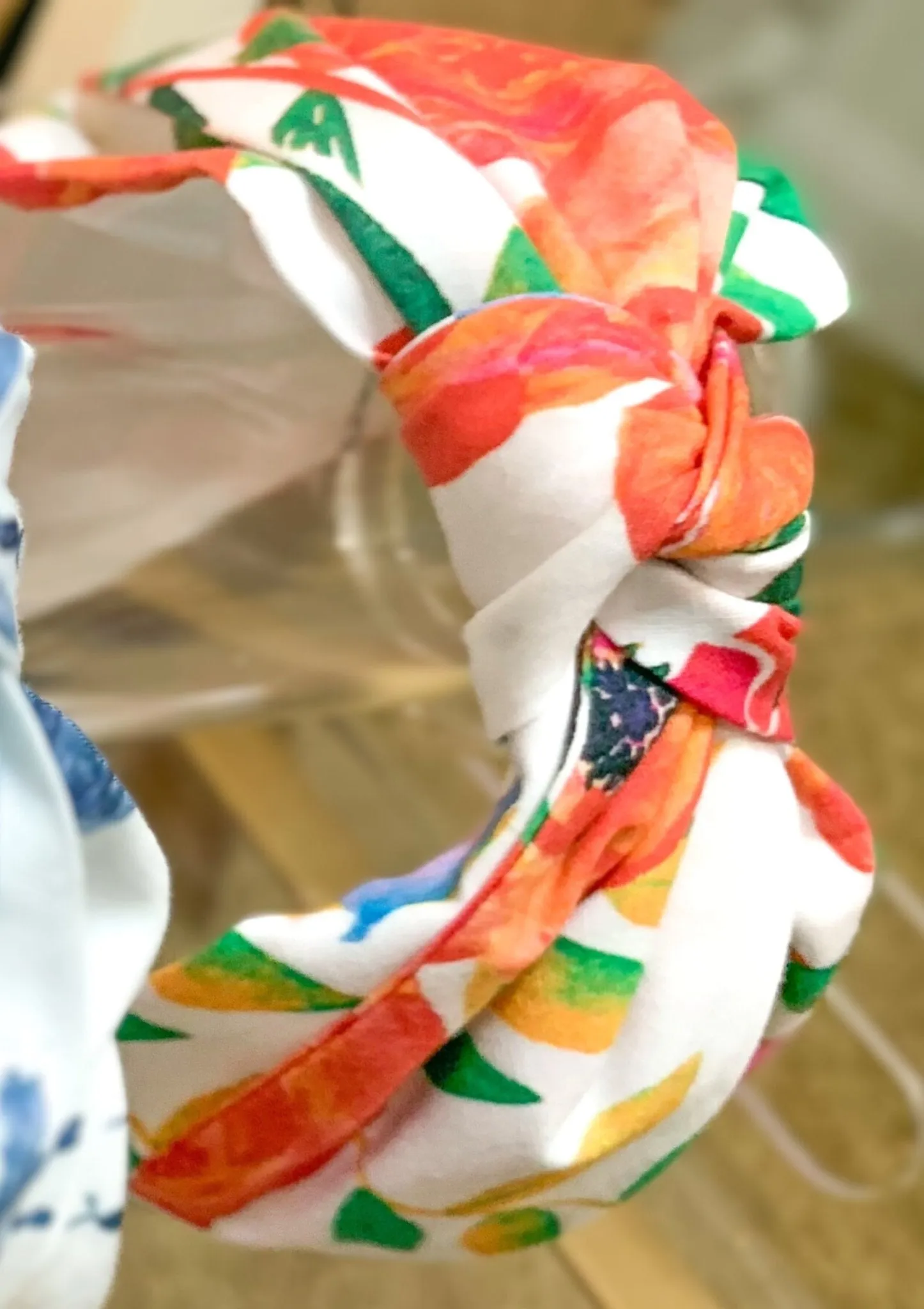 Orange Charity Floral Top Knot Headband by Brooke Wright