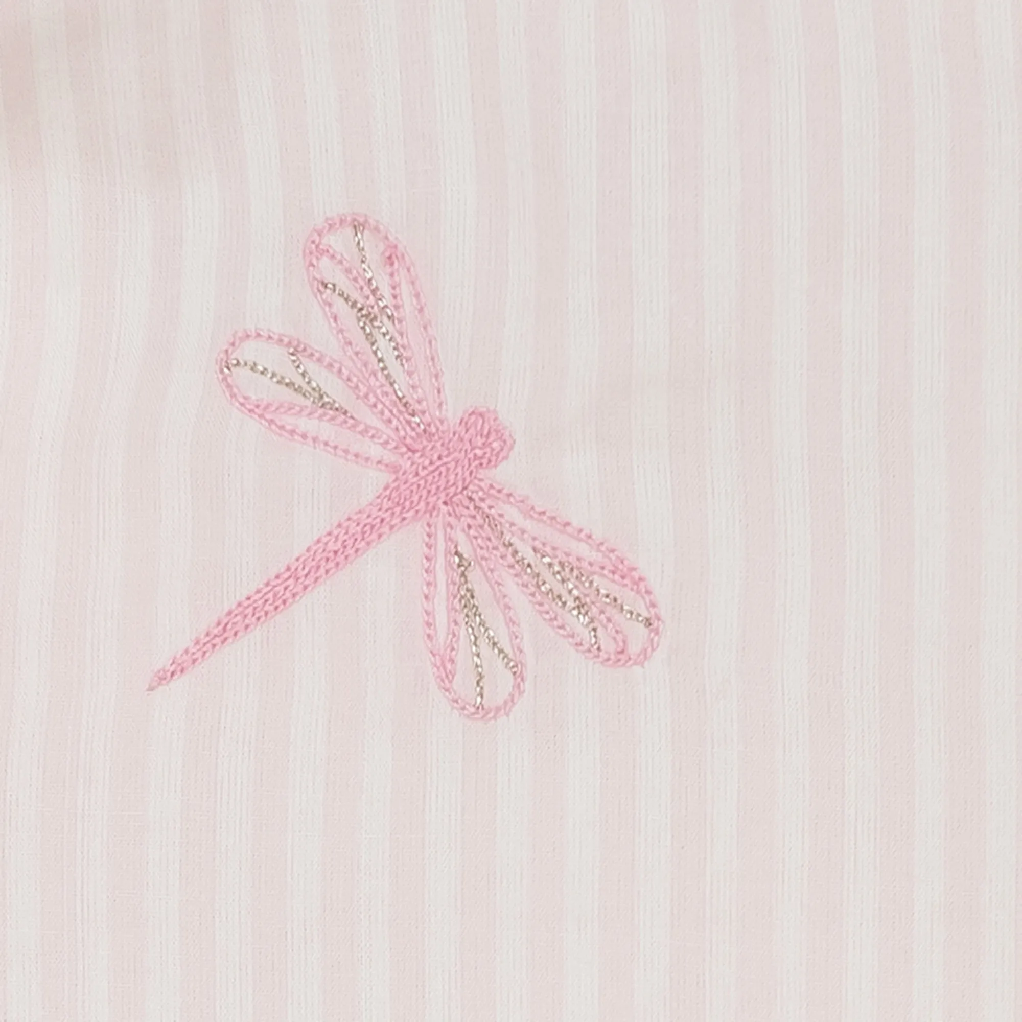 Pale Pink Tunic With Dragonflies and Flowers