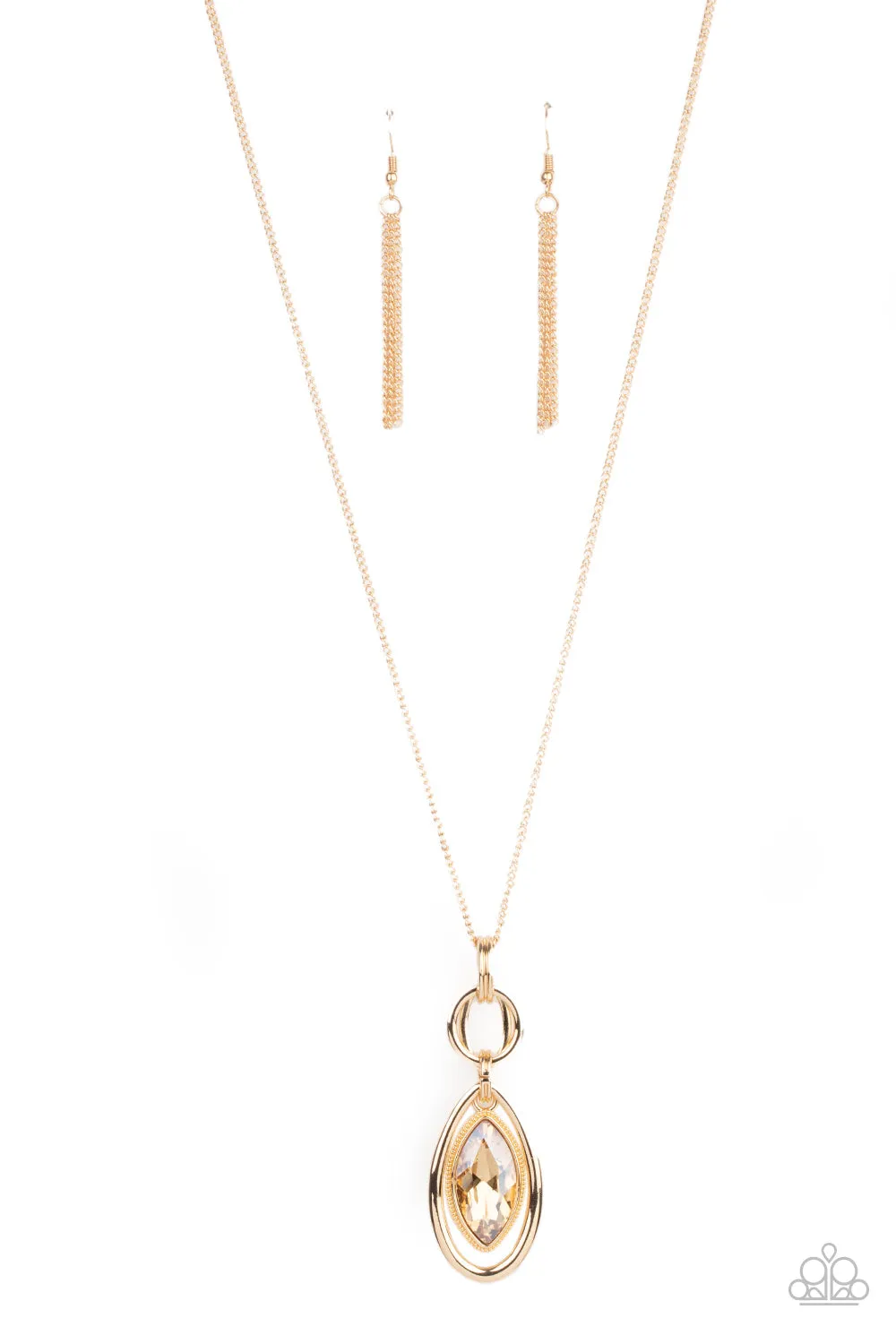 Paparazzi Glamorously Glaring - Gold Necklace