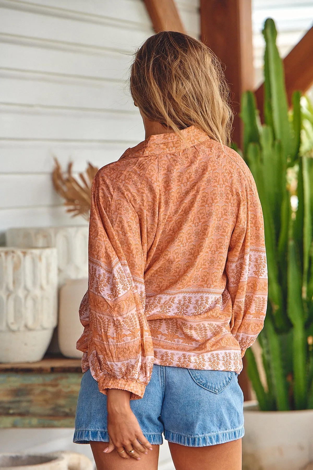 Peachy Print Moni Blouse