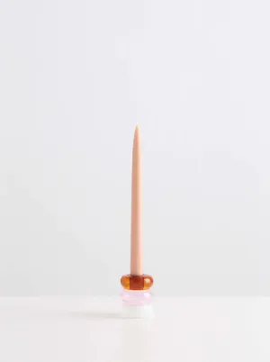 Petite Pauline Candle Holder - Amber, Pink & White