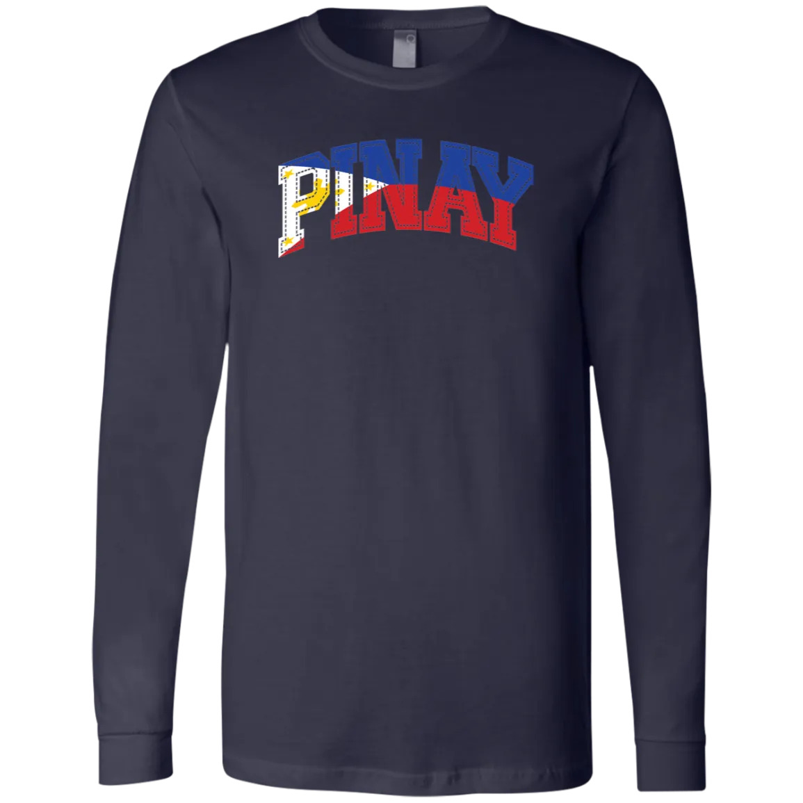 Pinay with Flag Embedded Unisex Jersey Long Sleeve T-Shirt