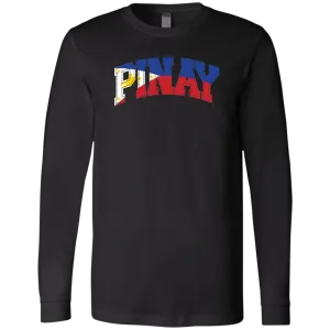 Pinay with Flag Embedded Unisex Jersey Long Sleeve T-Shirt