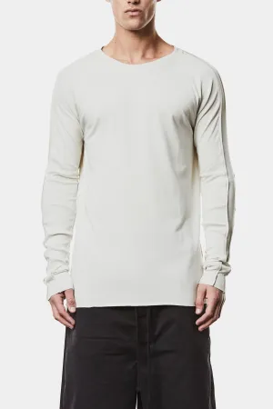 Piped seams long sleeve tee, Dune
